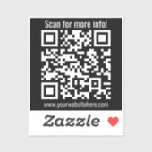 Creëer Uw eigen QR-code | Transperant Sticker (Vel)