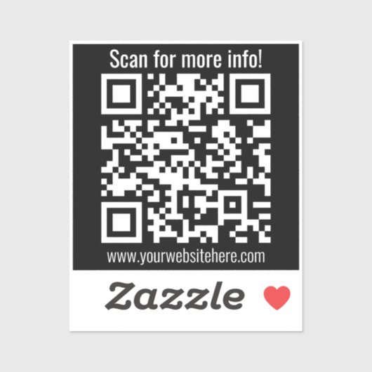 Creëer Uw eigen QR-code | Transperant Sticker (Vel)