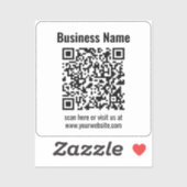 Creëer Uw eigen QR-code | Transperant Sticker (Vel)
