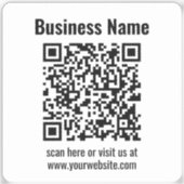 Creëer Uw eigen QR-code | Transperant Sticker (Voorkant)