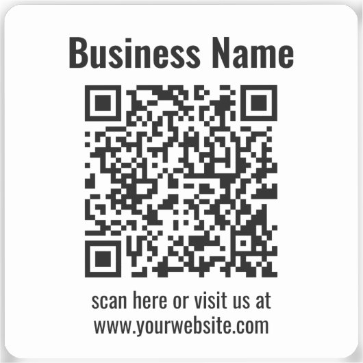 Creëer Uw eigen QR-code | Transperant Sticker (Voorkant)