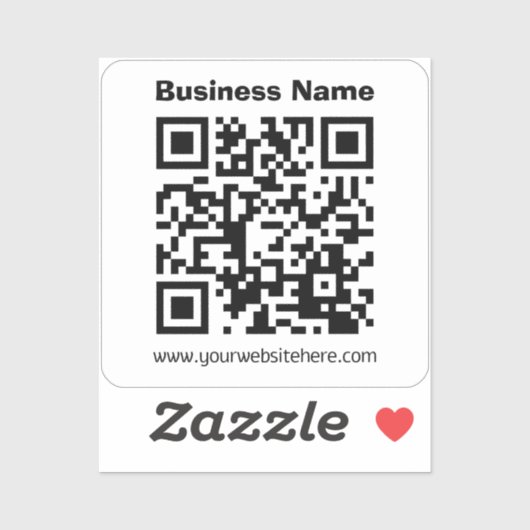 Creëer Uw eigen QR-code | Transperant Sticker (Vel)