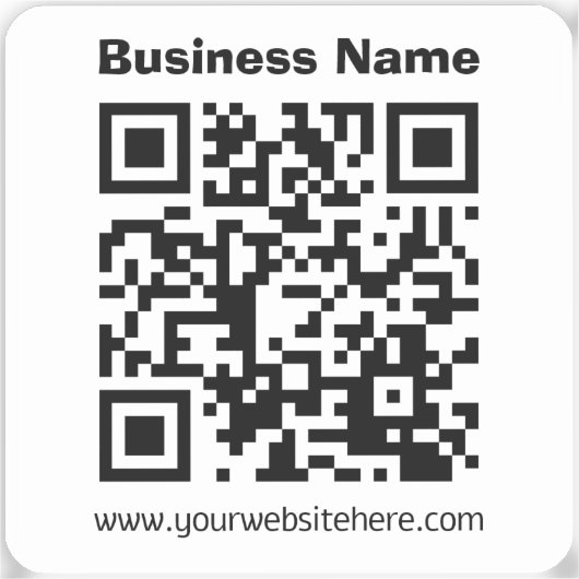 Creëer Uw eigen QR-code | Transperant Sticker (Voorkant)