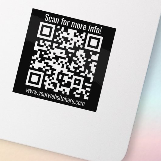 Creëer Uw eigen QR-code | Transperant Sticker