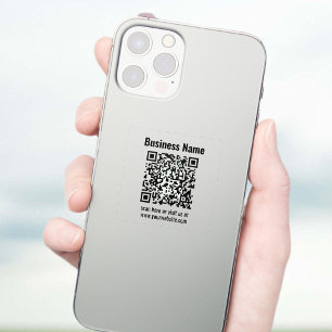 Creëer Uw eigen QR-code   Transperant Sticker
