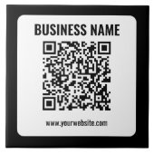 Creëer Uw eigen QR-code | Transperant Tegeltje (Voorkant)