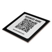 Creëer Uw eigen QR-code | Transperant Tegeltje (Zijkant)