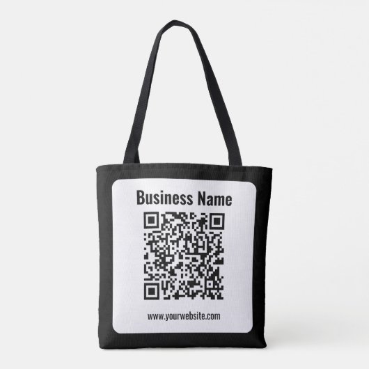 Creëer Uw eigen QR-code | Transperant Tote Bag (Achterkant)