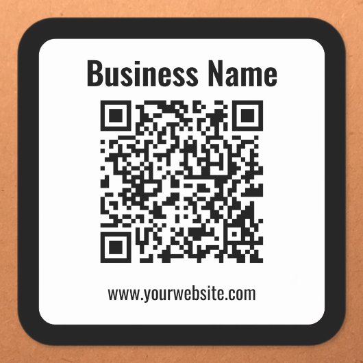 Creëer Uw eigen QR-code | Transperant Vierkante Sticker