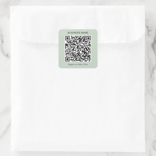 Creëer Uw eigen QR-code voor speciale acties Vierkante Sticker (Tas)