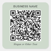 Creëer Uw eigen QR-code voor speciale acties Vierkante Sticker (Voorkant)