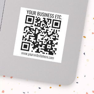 Creëer Uw eigen QR-code   wit Sticker