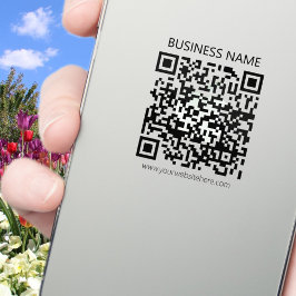 Creëer Uw eigen QR-code | Zwart en transparant Sticker