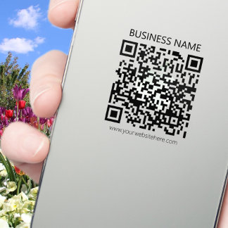 Creëer Uw eigen QR-code | Zwart en transparant Sticker