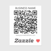 Creëer Uw eigen QR-code | Zwart en transparant Sticker (Vel)