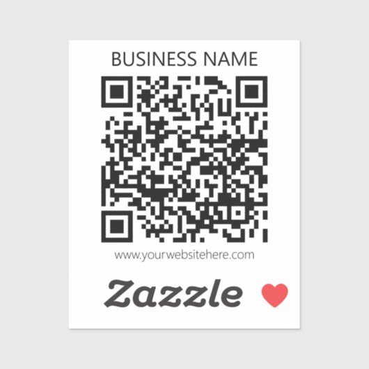 Creëer Uw eigen QR-code | Zwart en transparant Sticker (Vel)