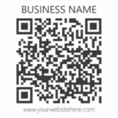 Creëer Uw eigen QR-code | Zwart en transparant Sticker (Voorkant)