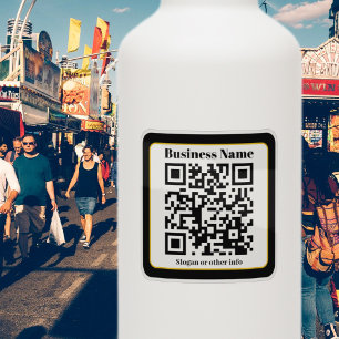 Creëer Uw eigen QR-code   Zwart Goud Transparant Sticker