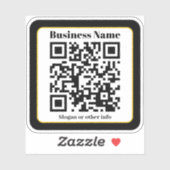 Creëer Uw eigen QR-code | Zwart Goud Transparant Sticker (Vel)