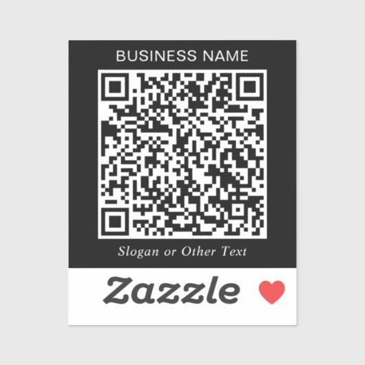 Creëer Uw Eigen QR Code Zwart Promotie Sticker (Vel)