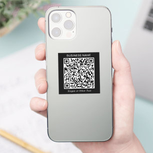 Creëer Uw Eigen QR Code Zwart Promotie Sticker