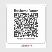 Creëer Uw eigen QR-code | Zwart & Transparant Sticker (Vel)