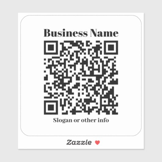 Creëer Uw eigen QR-code | Zwart & Transparant Sticker (Vel)