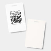 Creëer Uw eigen QR-code | Zwart-Wit Badge (Voor- en achterkant)