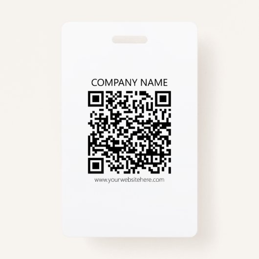 Creëer Uw eigen QR-code | Zwart-Wit Badge (Voorkant)