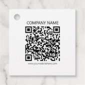 Creëer Uw eigen QR-code | Zwart-Wit Bedankjes Labels (Voorkant)