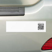 Creëer Uw eigen QR-code | Zwart-Wit Bumpersticker (Op auto)