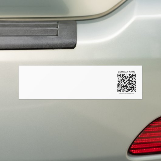 Creëer Uw eigen QR-code | Zwart-Wit Bumpersticker (Op auto)