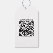 Creëer Uw eigen QR-code | Zwart-Wit Cadeaulabel (Voorkant)