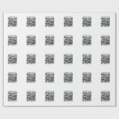 Creëer Uw eigen QR-code | Zwart-Wit Cadeaupapier (Vlak)