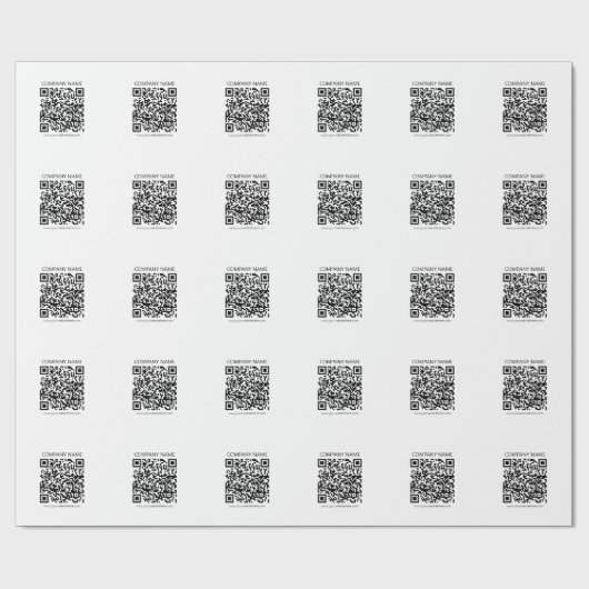 Creëer Uw eigen QR-code | Zwart-Wit Cadeaupapier (Vlak)
