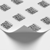 Creëer Uw eigen QR-code | Zwart-Wit Cadeaupapier (Hoek)