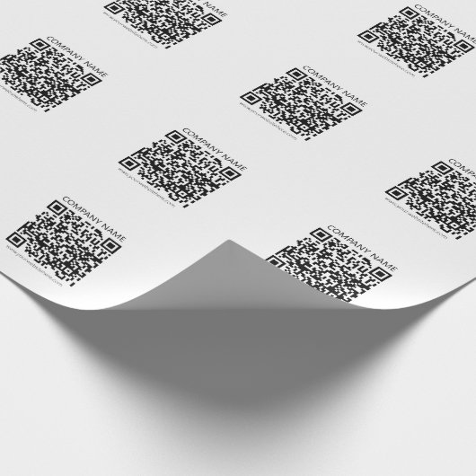 Creëer Uw eigen QR-code | Zwart-Wit Cadeaupapier (Hoek)