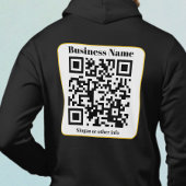 Creëer Uw eigen QR-code | Zwart Wit Gouden Rand Hoodie