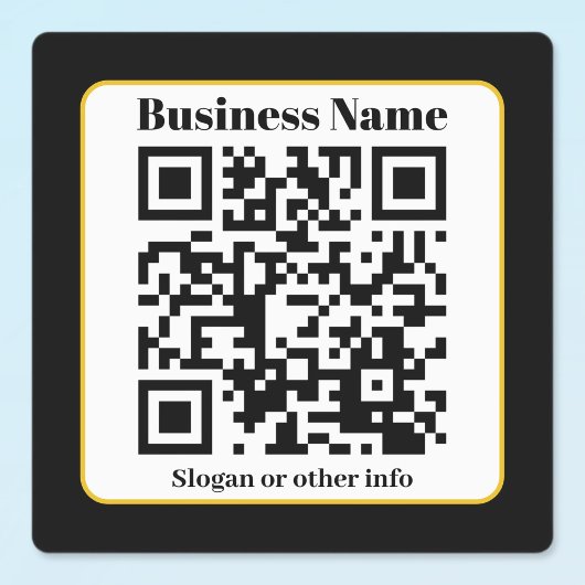 Creëer Uw eigen QR-code | Zwart Wit Gouden Rand Labels