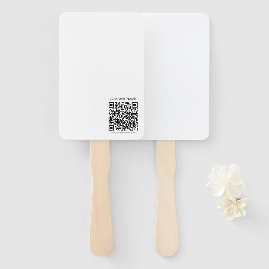Creëer Uw eigen QR-code | Zwart-Wit Handwaaier (Voorkant en achterkant)