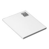 Creëer Uw eigen QR-code | Zwart-Wit Notitieblok (Schuin)