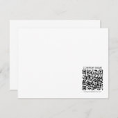 Creëer Uw eigen QR-code | Zwart-Wit Notitiekaartje (Voorkant / Achterkant)