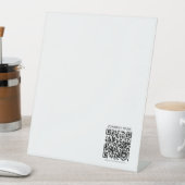 Creëer Uw eigen QR-code | Zwart-Wit Reclamebord Met Voetstuk (Insitu)