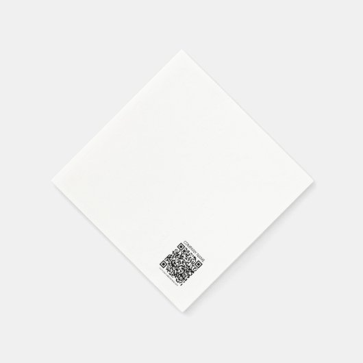 Creëer Uw eigen QR-code | Zwart-Wit Servet (Hoek)