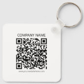 Creëer Uw eigen QR-code | Zwart-Wit Sleutelhanger (Achterkant)