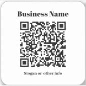 Creëer Uw eigen QR-code | Zwart-wit Sticker (Voorkant)