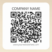 Creëer Uw eigen QR-code | Zwart-Wit Vierkante Sticker