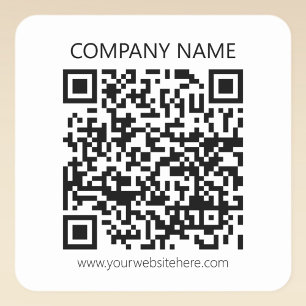 Creëer Uw eigen QR-code   Zwart-Wit Vierkante Sticker
