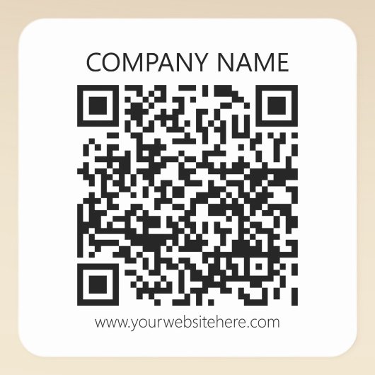 Creëer Uw eigen QR-code | Zwart-Wit Vierkante Sticker