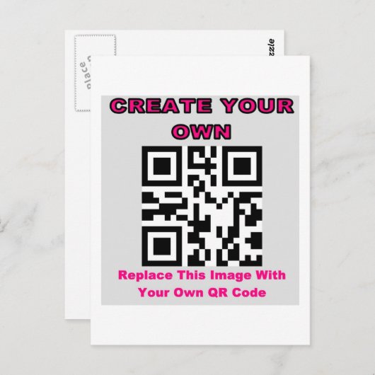 CREËER UW EIGEN QR-CODEPRODUCT BRIEFKAART (Voorkant / Achterkant)